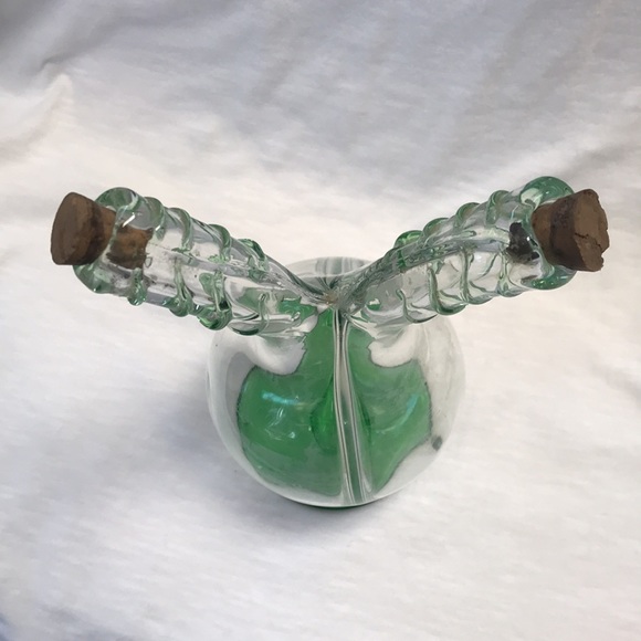VTG Blown Glass Italian Oil & Vinegar Cruet - Picture 5 of 8